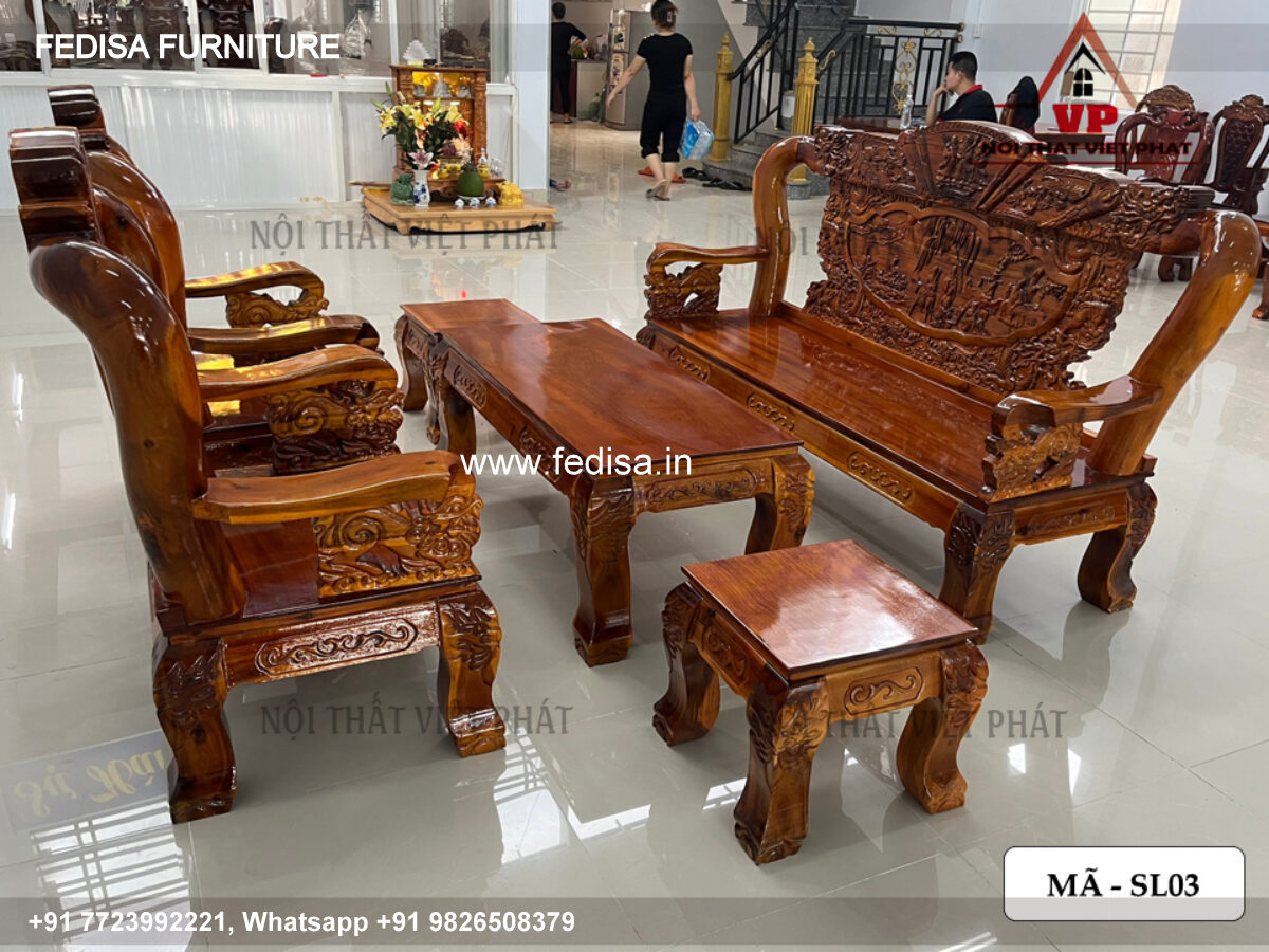 Wooden Sofa Set Wooden Slipcover For A Dual Reclining Sofa With A Center Console No-8439 L Shape Wooden Sofa Set