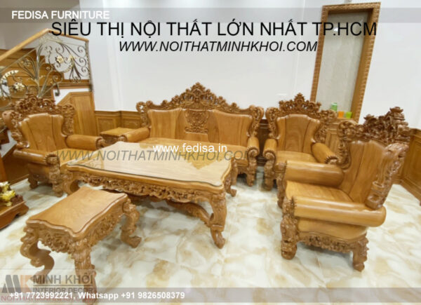 Wooden Sofa Set Wooden Double Sofa Set No-8459 Wooden Setty