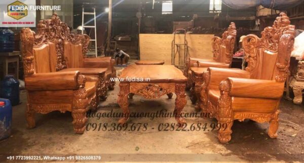 Wooden Sofa Set Wooden Sofa Packages No-8574 Luxury Wooden Sofa Set