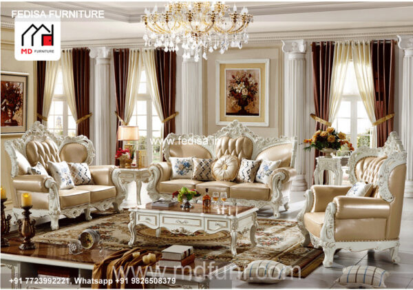 Wooden Sofa Set Wooden Leather Couch Recliner Set No-8598 Simple Wooden Sofa Set