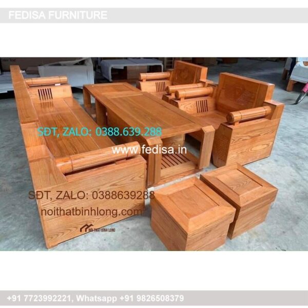 Wooden Sofa Set Wooden L Shape Sofa Set With Center Table No-8645 Wooden Sofa Set