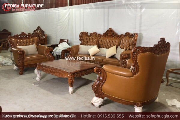 Wooden Sofa Set Wooden Studded Sofa Set No-8844 Wooden Sofa Set Online