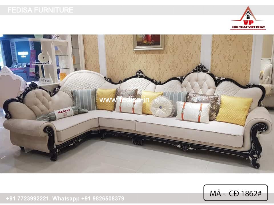 Wooden Sofa Set Wooden White Leather L Shaped Couch No-8855 L Shape Sofa Set Wooden