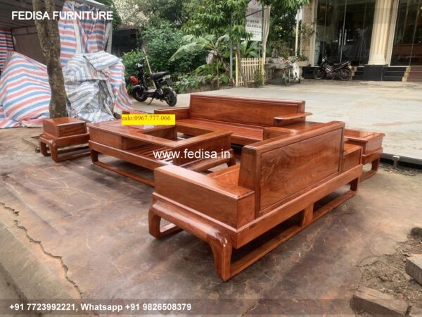 Wooden Sofa Set Wooden White L Sofa No-8954 Wooden Frame Sofa Set