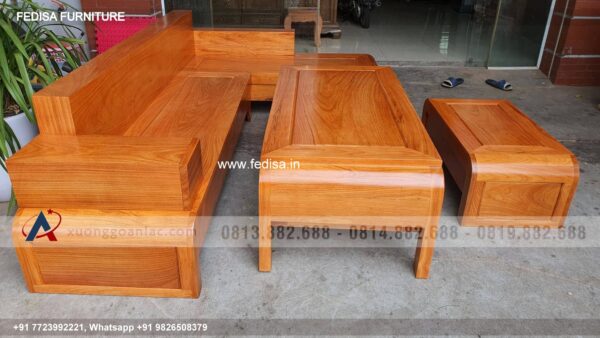 Wooden Sofa Set Wooden Small L Shaped Couch No-9061 Antique Wooden Sofa Set
