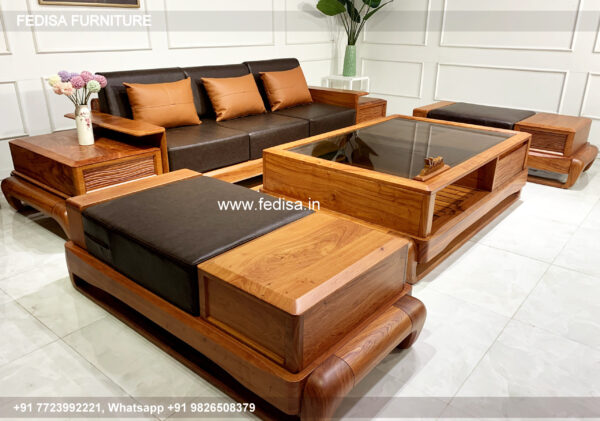 Wooden Sofa Set Wooden 10 Piece Leather Sofa Set No-9221 Wooden Corner Sofa