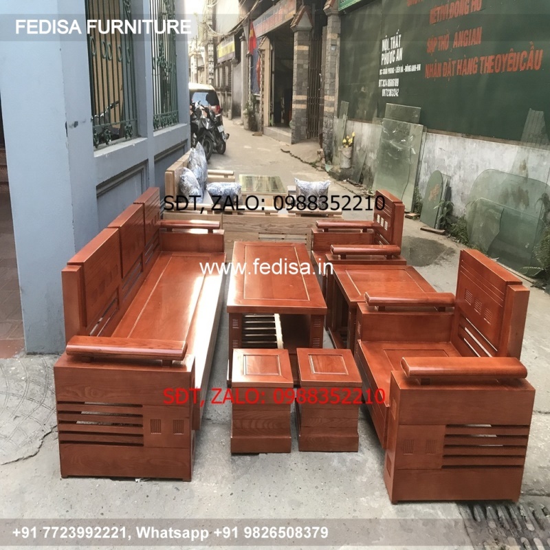 Wooden Sofa Set Wooden Royal Blue Sofa Set No-9235 Wooden Corner Sofa Set