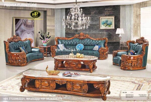 Wooden Sofa Set Wooden Black L Shaped Couch No-9252 Wooden Royal Sofa Set