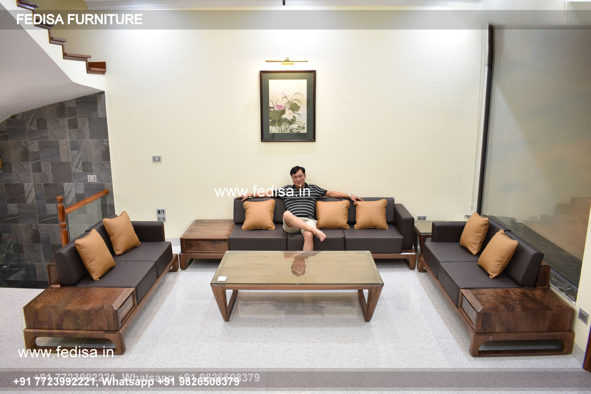 Wooden Sofa Set Wooden Leder Sofa Set No-9292 Wooden Sofa Cushion Price