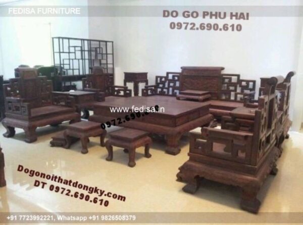 Wooden Sofa Set Wooden L Shaped Couch With Storage No-9379 14 Seater Wooden Sofa Set