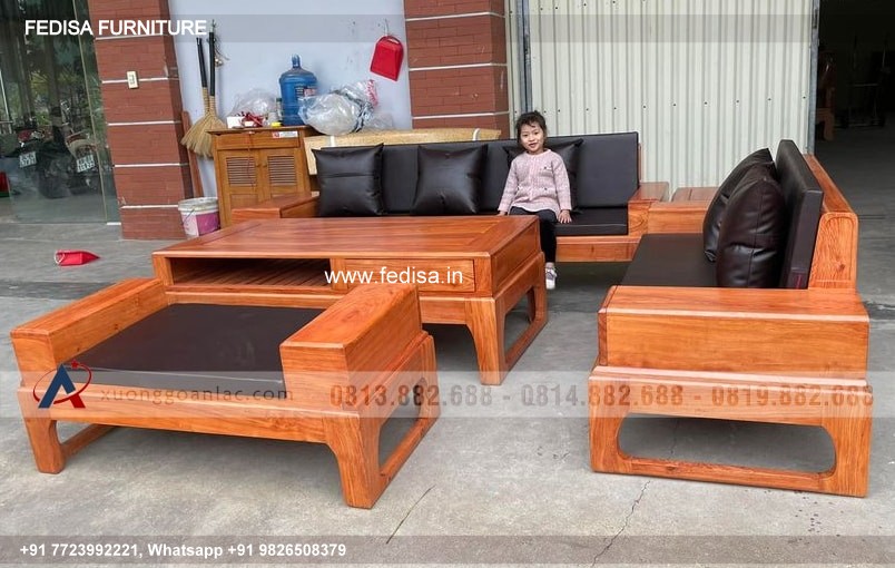 Wooden Sofa Set Wooden Luxury Leather Sofa Set No-9456 Royal Wooden Sofa Set