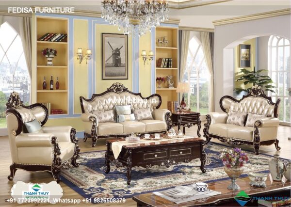 Wooden Sofa Set Wooden 9 Piece Leather Sofa Set No-9551 Wooden Settee