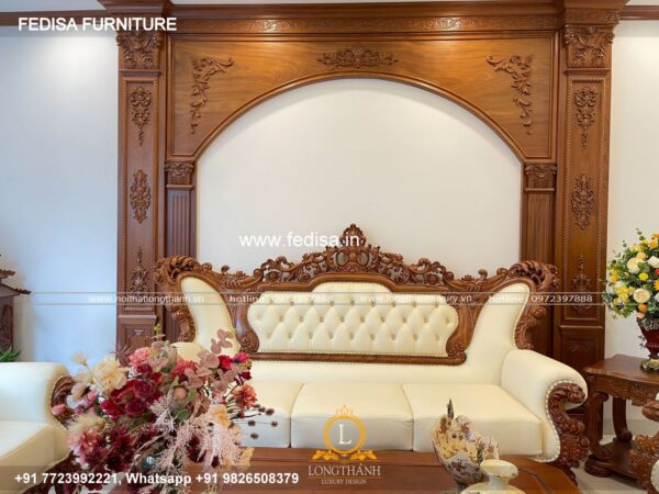 Wooden Sofa Set Wooden Black Leather Furniture Set No-9752 Corner Sofa Set Wooden