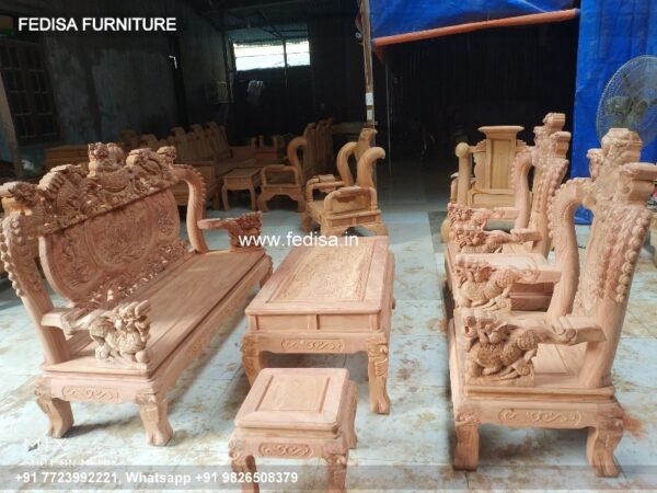 Wooden Sofa Set Wooden Small Couch Set No-9756 Wooden Sofa Set For Living Room