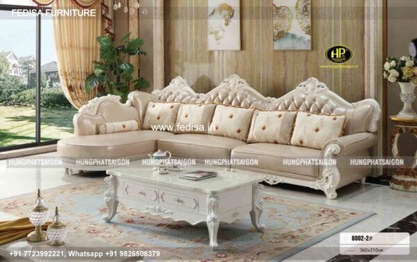 Wooden Sofa Set Wooden Brown Leather Furniture Set No-9851 Maharaja Wooden Sofa Set