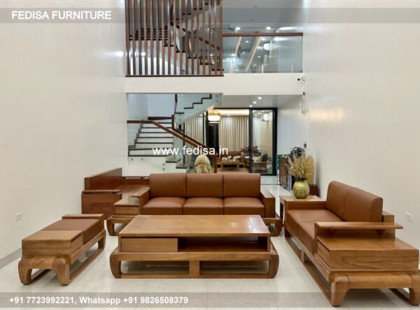 Wooden Sofa Set Wooden Fabric Living Room Sets No-9925 Second Hand Wooden Sofa