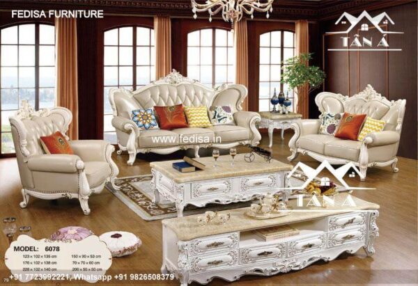 Wooden Sofa Set Wooden Zuari Sofa Set No-10188 Luxury Wooden Sofa Set