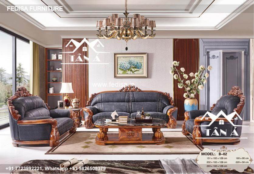 Wooden Sofa Set Wooden U Shape Sofa Price No-10215 103 Seater Wooden Sofa Set