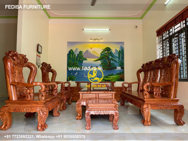 Wooden Sofa Set Wooden Small L Shaped Couch No-10350 Antique Wooden Sofa Set