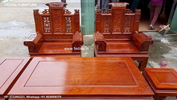 Wooden Sofa Set Wooden L Sectional Sofa No-10399 39 Seater Wooden Sofa Set