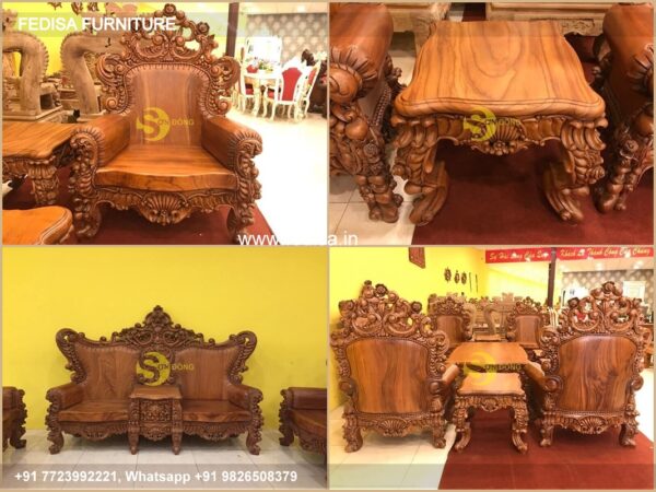 Wooden Sofa Set Wooden 11 Seater Wooden Sofa No-10445 Wooden Corner Sofa
