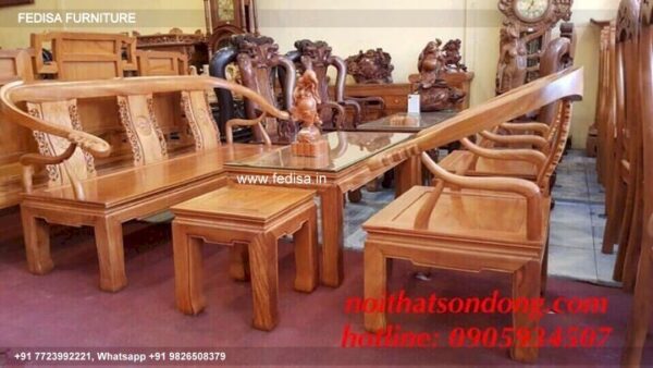 Wooden Sofa Set Wooden Sagwan Sofa No-10595 53 Seater Wooden Sofa Set