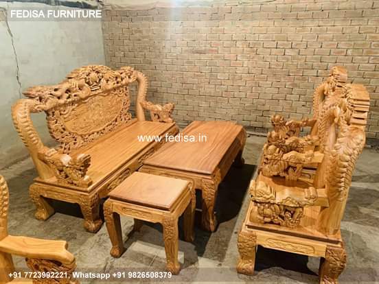 Wooden Sofa Set Wooden 11 Sofa Set No-10691 Black Wooden Sofa Set