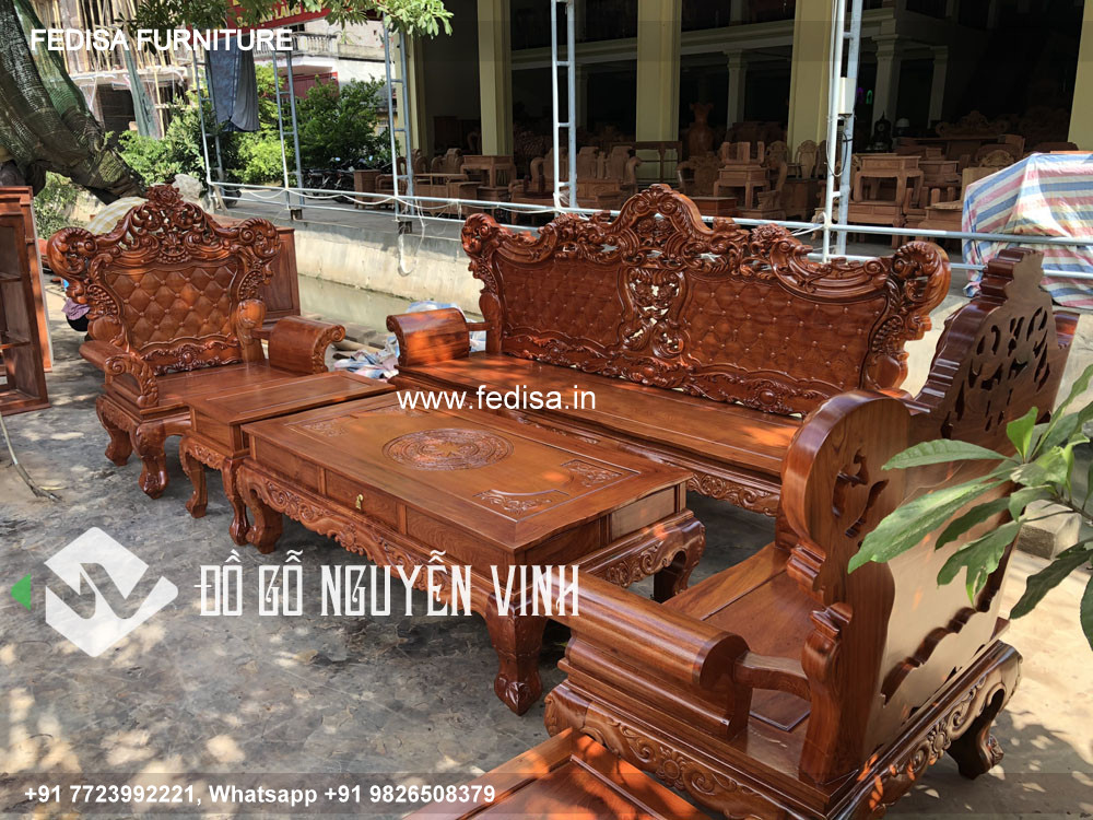 Wooden Sofa Set Wooden Westido No-10703 Wooden Sofa Set