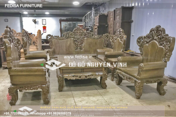 Wooden Sofa Set Wooden Blue Sofa Sectional No-10743 Flipkart Wooden Sofa Set