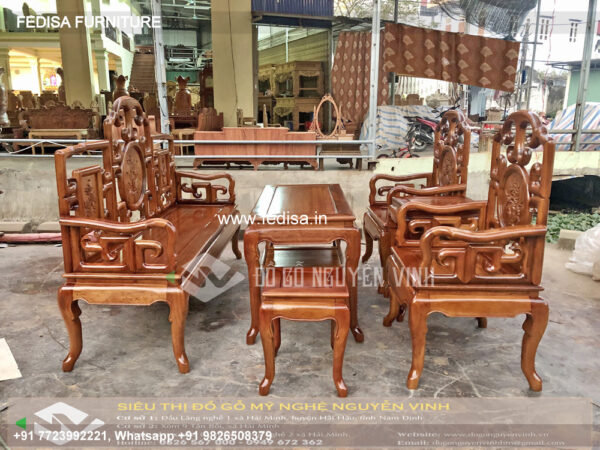 Wooden Sofa Set Wooden Luxury Leather Sofa Set No-10745 Royal Wooden Sofa Set