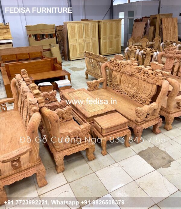 Wooden Sofa Set Wooden Arabic Style Sofa No-10790 65 Seater Wooden Sofa Set