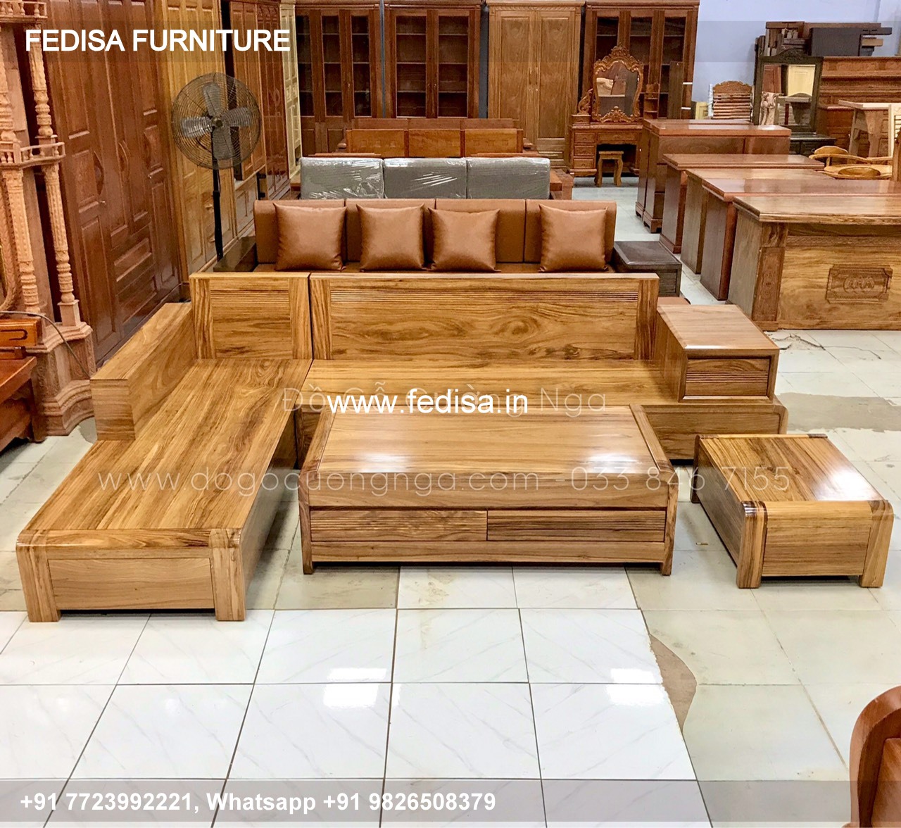 Wooden Sofa Set Wooden Brown Couch Set No-10800 Wooden Sofa Set Under 10015