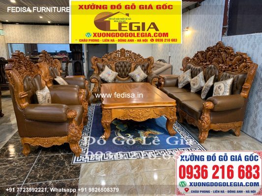 Wooden Sofa Set Wooden Full Sofa Set No-10821 Black Wooden Sofa Set