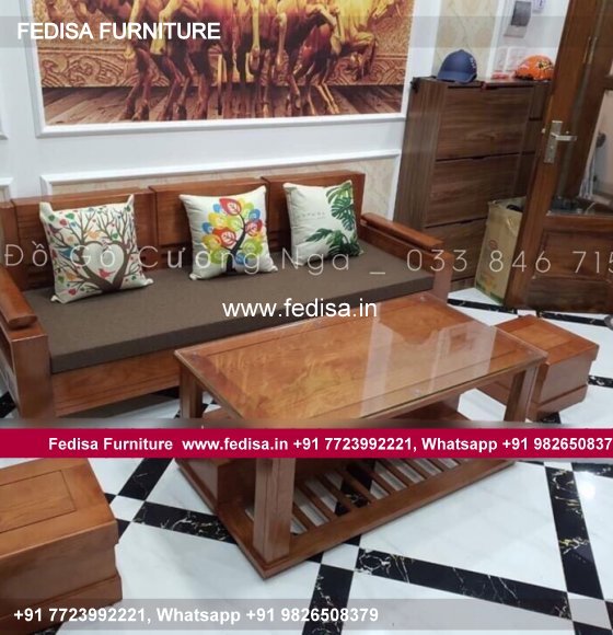 Wooden Sofa Set Wooden L Shape Small Sofa No-10908 Damro Wooden Sofa Set