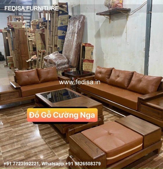 Wooden Sofa Set Wooden Cream L Shaped Couch No-10975 Wooden Sofa Online