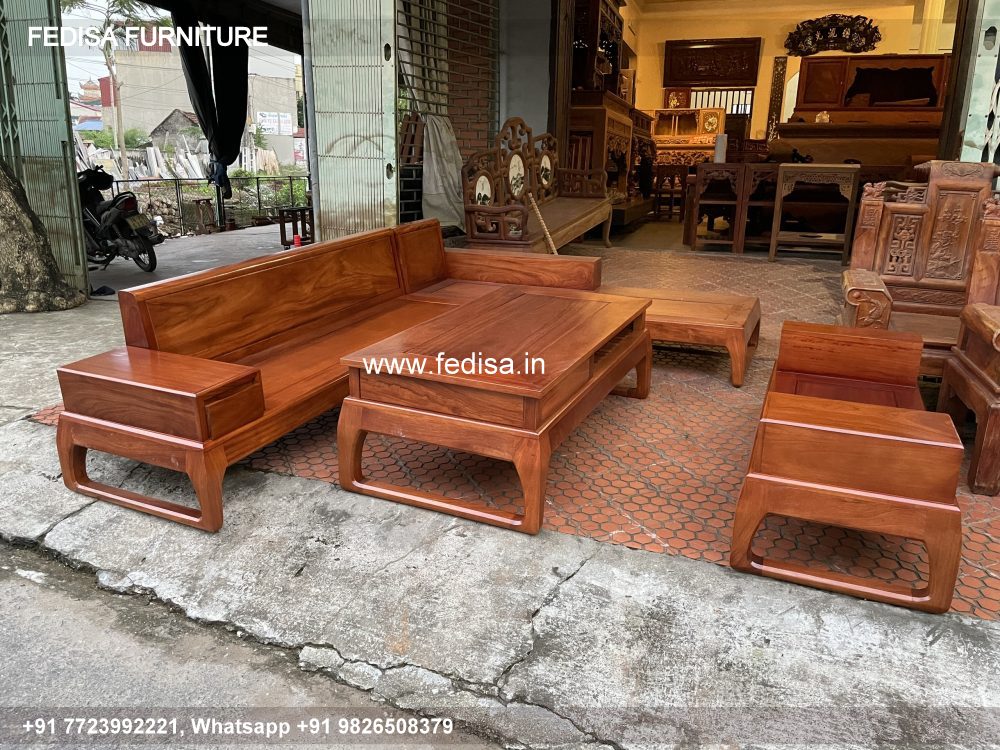 Wooden Sofa Set Wooden Beige Sofa Sectional No-10985 77 Seater Wooden Sofa Set