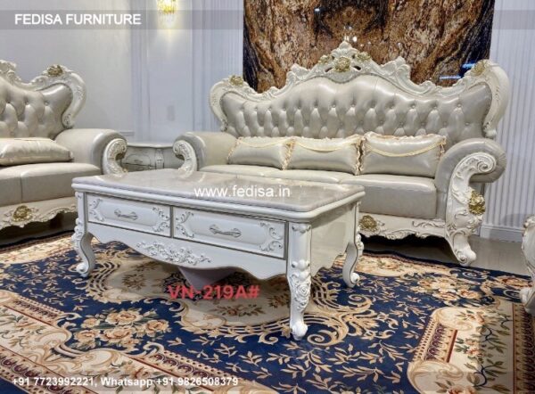 Wooden Sofa Set Wooden Slipcover For A Dual Reclining Sofa With A Center Console No-11017 L Shape Wooden Sofa Set