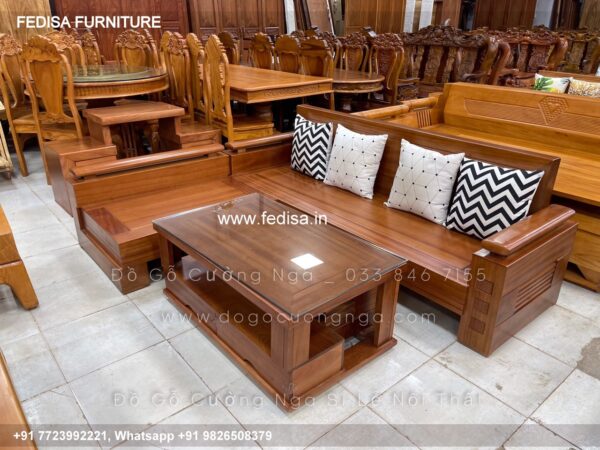 Wooden Sofa Set Wooden Cheap Living Room Table No-11083 Wooden Sofa Set Low Price