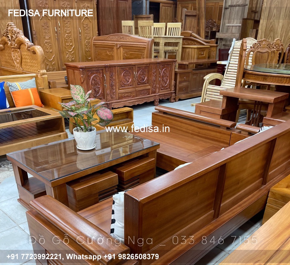 Wooden Sofa Set Wooden Cream Leather Living Room Set No-11084 Second Hand Wooden Sofa