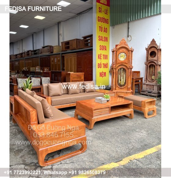 Wooden Sofa Set Wooden Sitting Room Furniture Set No-11160 Wooden Corner Sofa