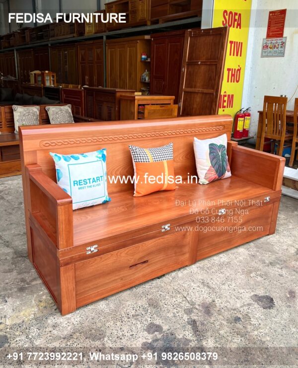 Wooden Sofa Set Wooden Navy Blue L Shaped Couch No-11241 Simple Wooden Sofa Set