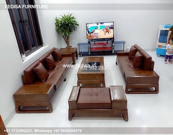 Wooden Sofa Set Wooden Pink Sofa Sectional No-11299 Urban Ladder Wooden Sofa