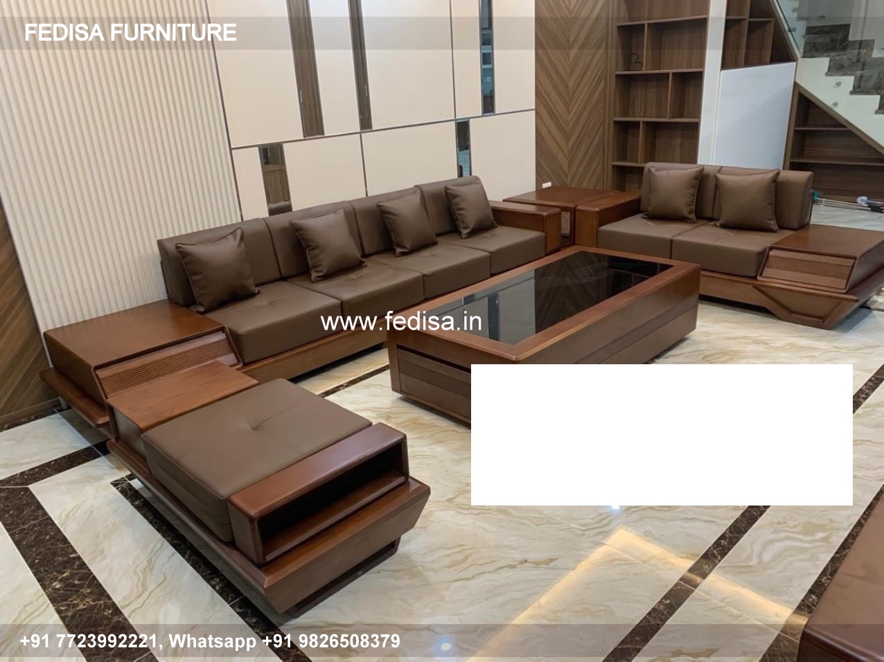 Wooden Sofa Set Wooden Green Leather Sofa Set No-11327 Latest Wooden Sofa