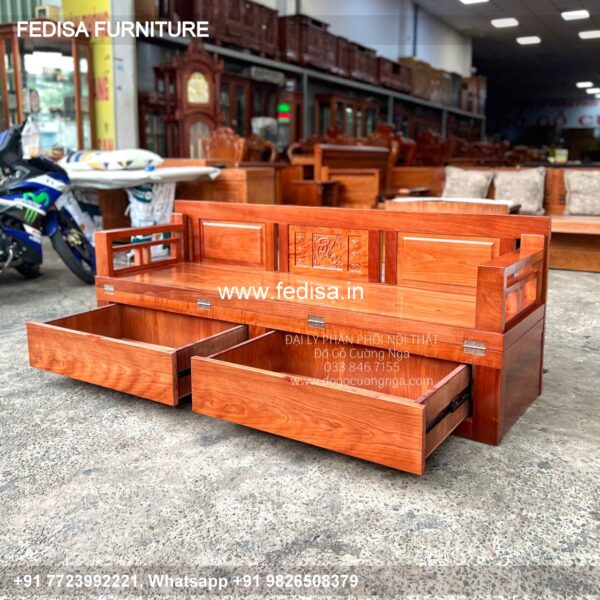 Wooden Sofa Set Wooden Bed Type Sofa Set No-11395 Royal Wooden Sofa Set