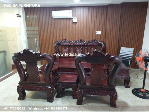 Wooden Sofa Set Wooden U Shaped Modular Sectional No-11424 L Shape Wooden Sofa