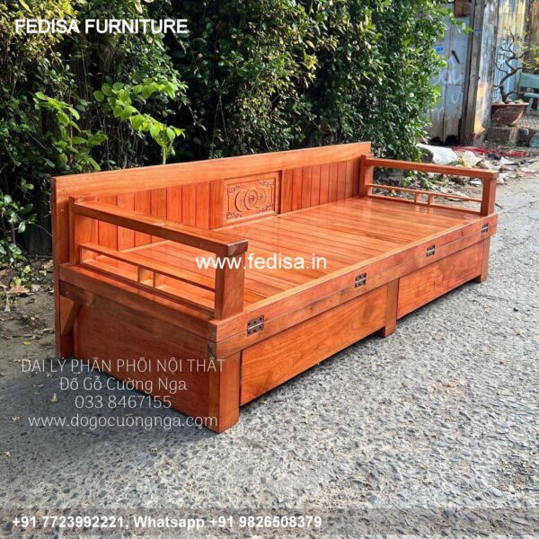Wooden Sofa Set Wooden Moongil Sofa No-11439 103 Seater Wooden Sofa Set