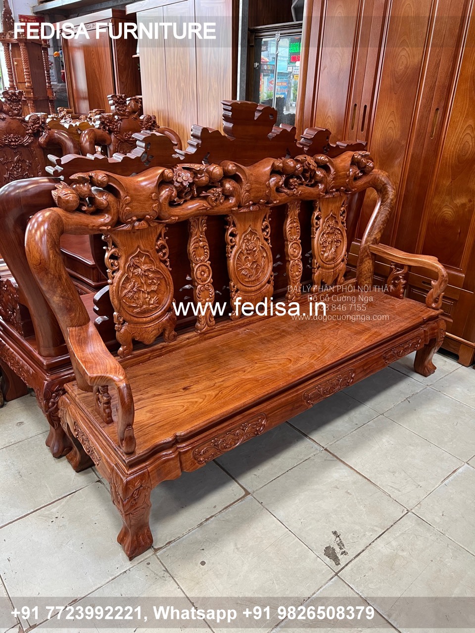 Wooden Sofa Set Wooden L Shape Sofa With Couch No-11509 Wooden Carved Sofa Set