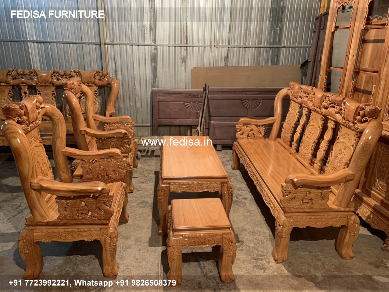 Wooden Sofa Set Wooden Singapuri Sofa Set No-11533 Wooden Setty Set