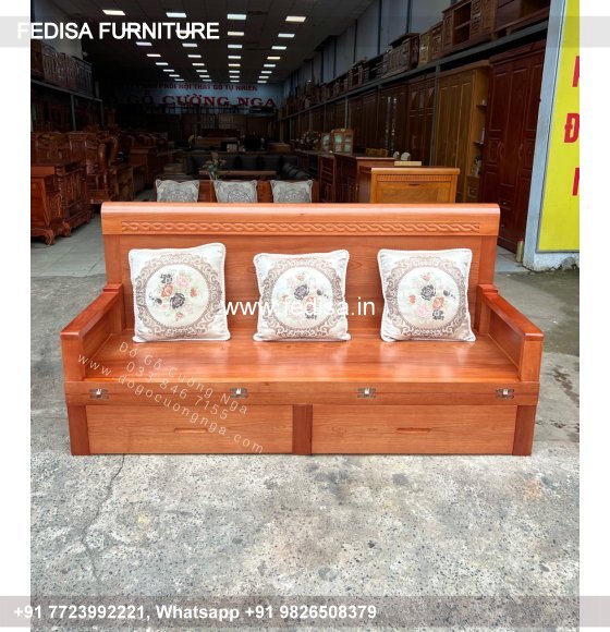 Wooden Sofa Set Wooden L Type Sofa No-11628 Wooden Carved Sofa Set