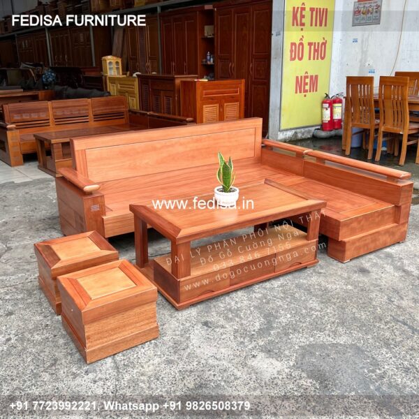 Wooden Sofa Set Wooden U Shape Sofa Set No-11689 45 Seater Wooden Sofa Set